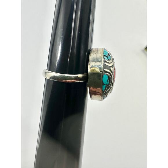 Tibetan Silver Ring Handmade Adjustable Boho‎ - Picture 3 of 5
